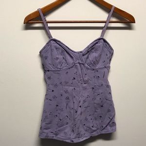 🌸Talula lavender halloween printed bustier top